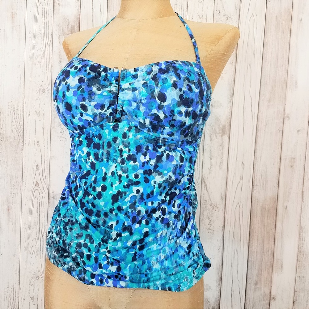 Liz Claiborne Halter Tankini Swim Top